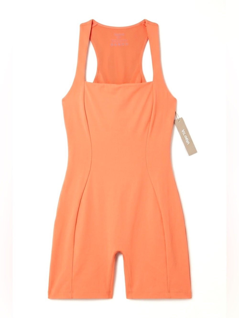NWT Vilanva Apron Neck Active Romper - Apricot Orange - Women’s Size Medium